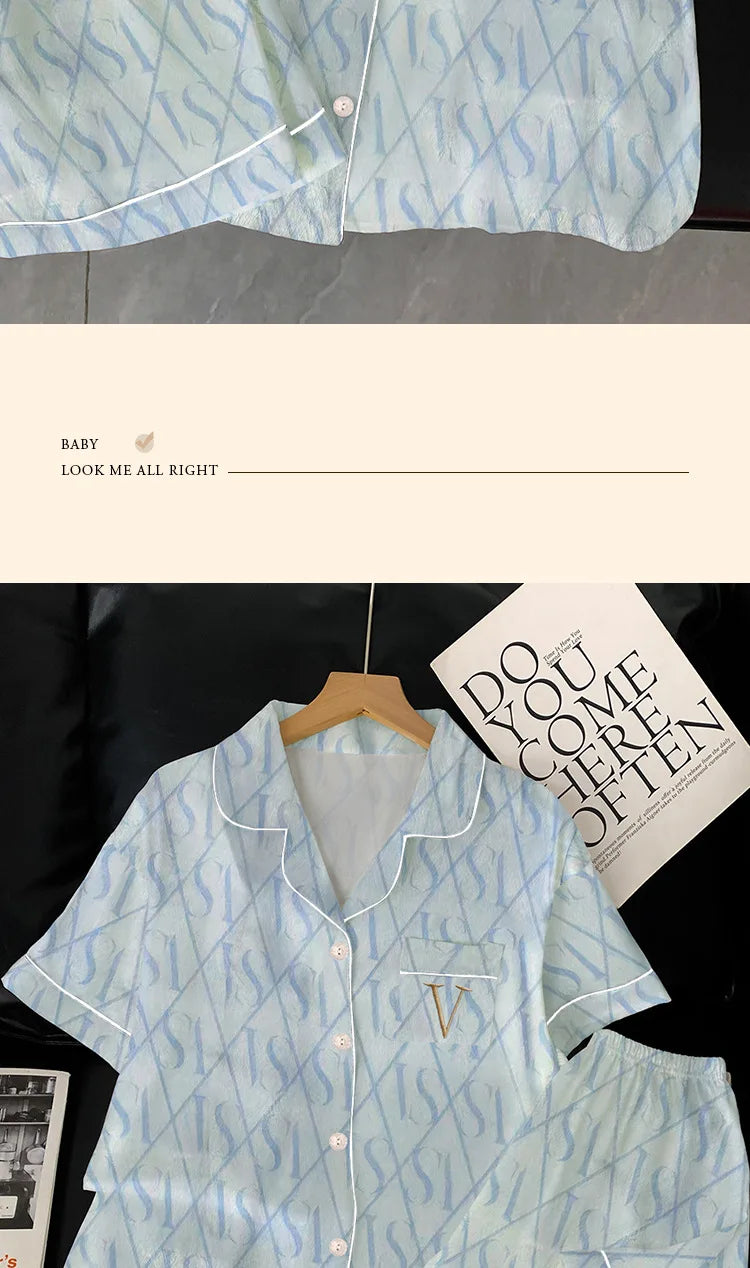 Pyjama Soie Glacée Court Été | MDN Store