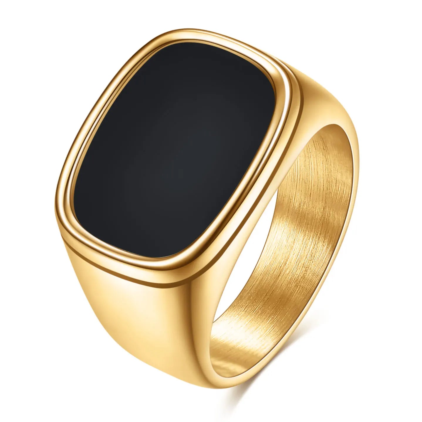 Bague Chevalière Acier Plaqué Or 14K Dôme | MDN Store