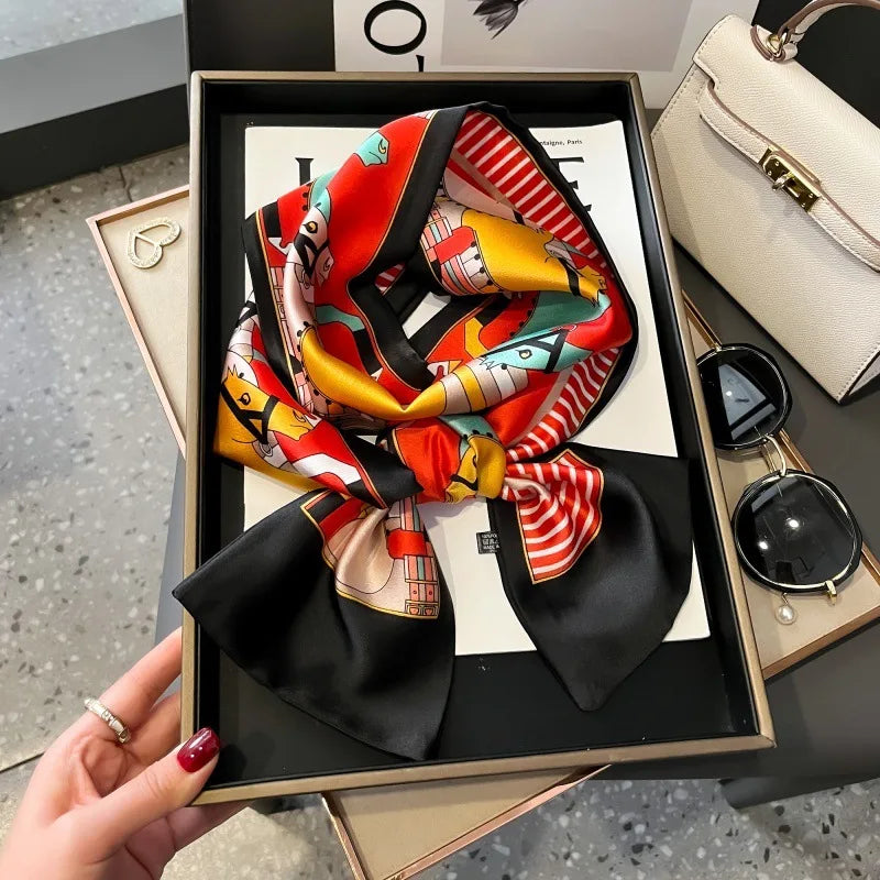 Foulard Soie Long Étroit Femme Cravate | MDN Store