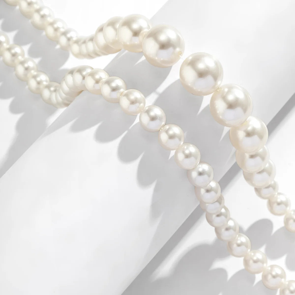 Collier Ras-de-Cou Perles Blanches Multicouche | MDN Store