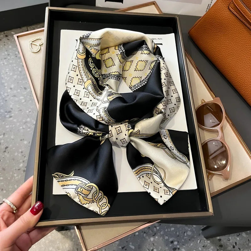 Foulard Soie Long Étroit Femme Cravate | MDN Store
