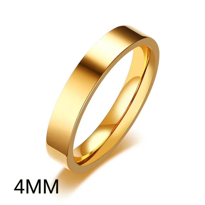 Bague Alliance Acier Femme 2-8mm | MDN Store