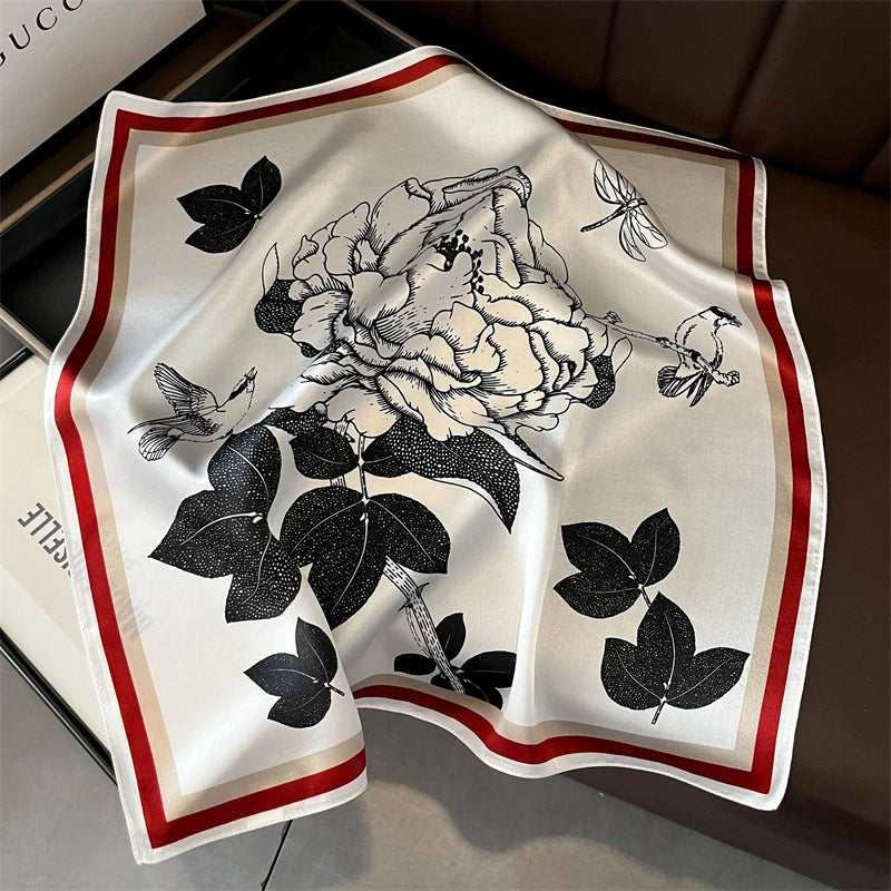Foulard Carré Soie Naturelle 100% 53cm Femme | MDN Store