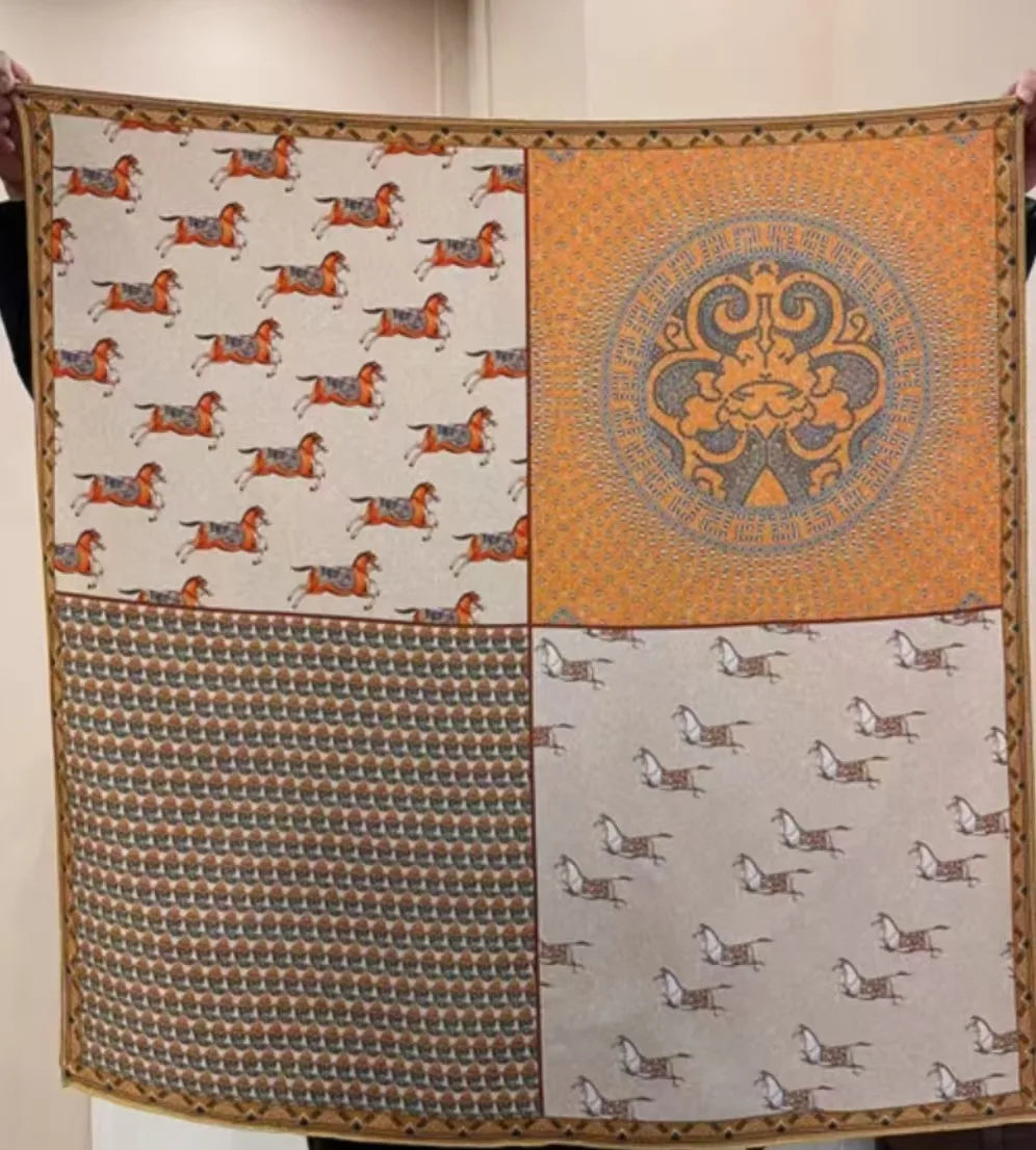 Foulard Carré Soie Mûrier 100% Rose 70x70cm Femme | MDN Store