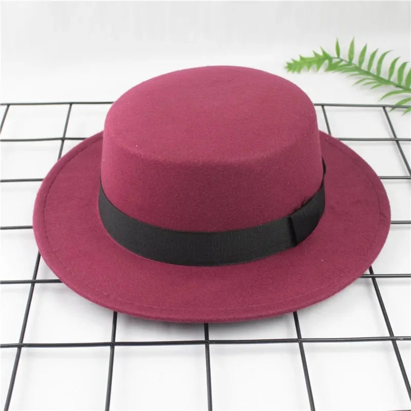 Chapeau Plat Vintage Laine Britannique | MDN