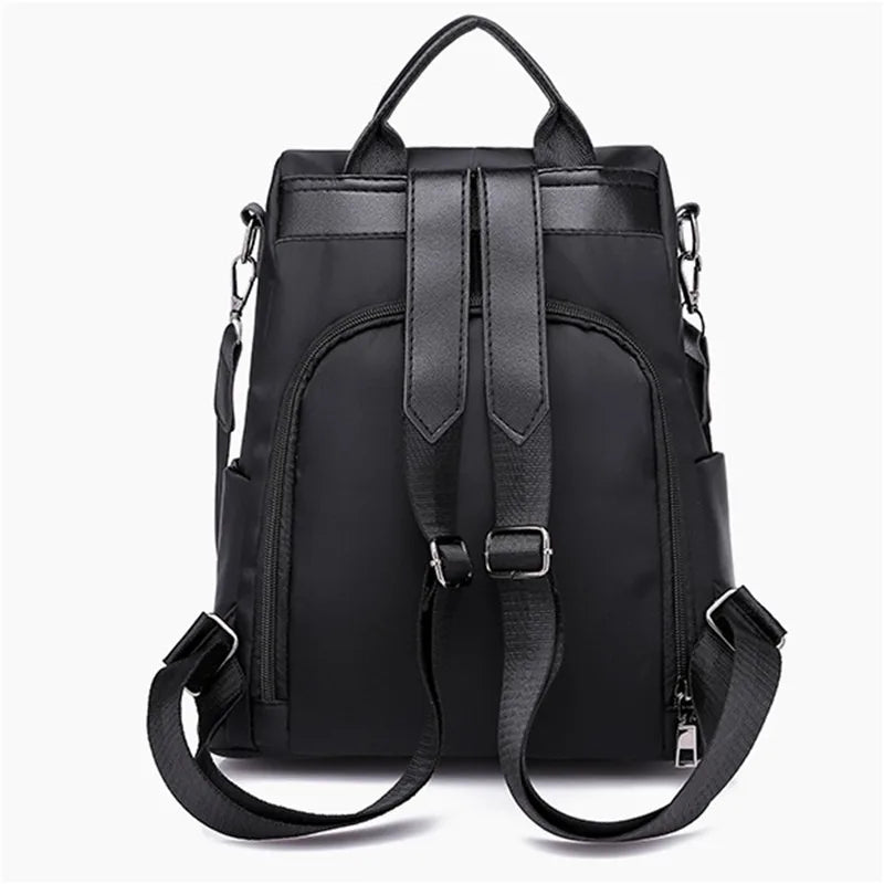 Sac à Dos Femme Nylon Casual Couleur Unie Bandoulière Détachable - MDN