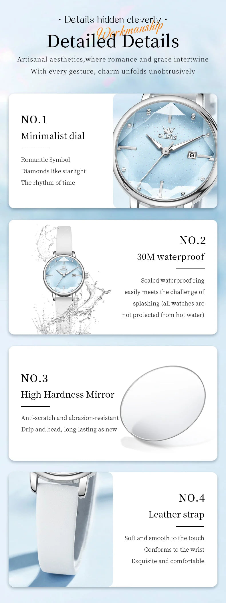 Montre Femme OLEVS Mécanique Automatique Saphir | MDN