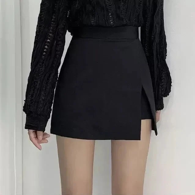 Jupe A-Line Taille Haute Fente Latérale | MDN Store