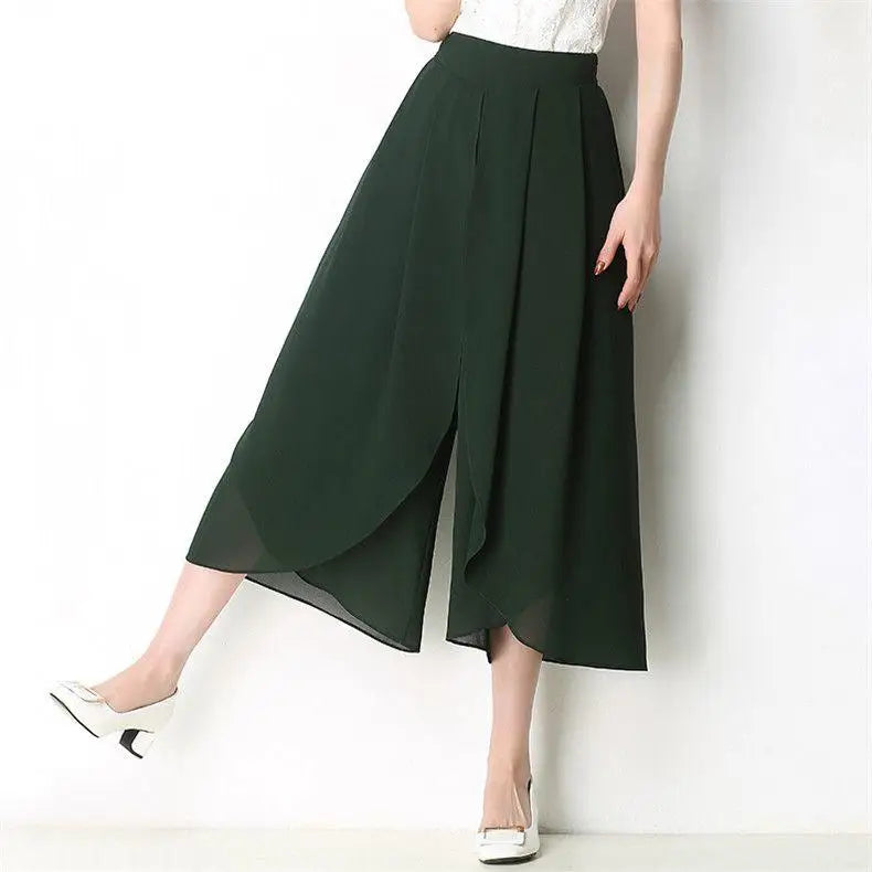 Pantalon Large Mousseline Taille Haute | MDN Store