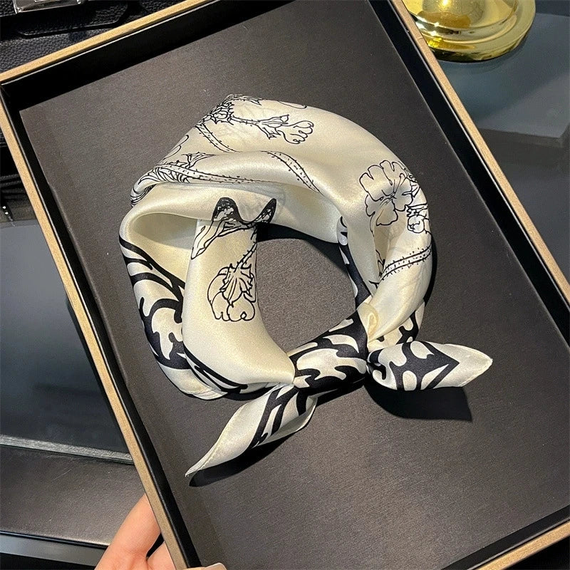 Foulard Carré Soie Naturelle 100% 53cm Femme | MDN Store