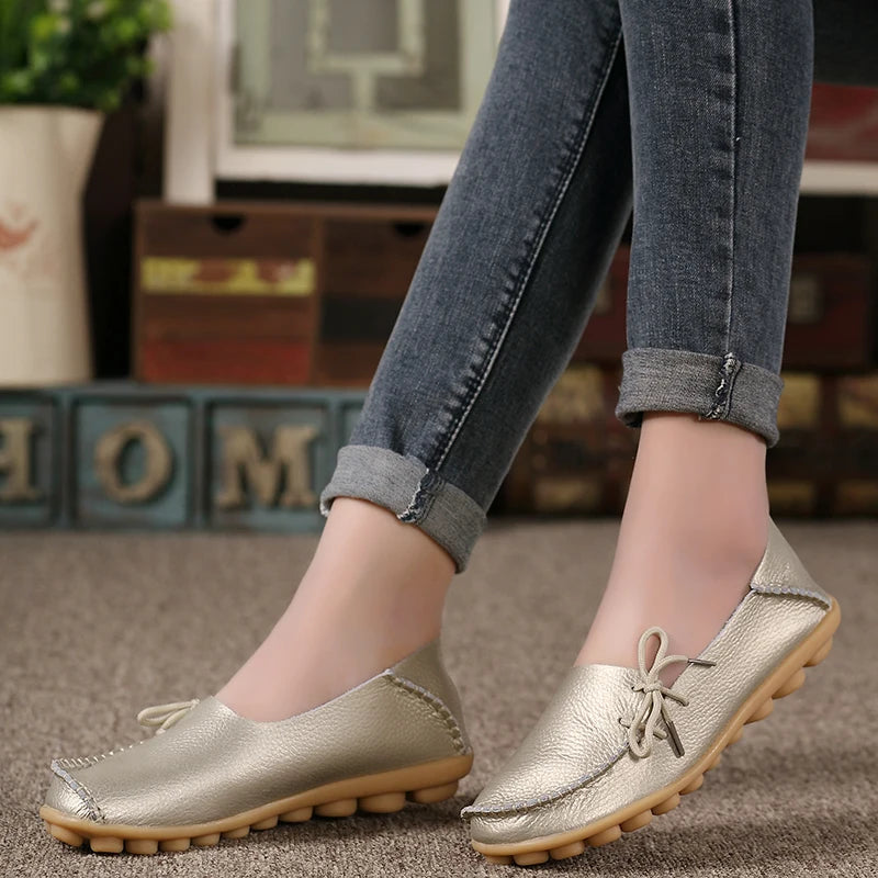 Ballerines Cuir Nœud Papillon Grande Taille | MDN Store