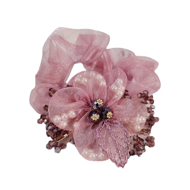 Chouchou Fleur Organza Strass | MDN Store