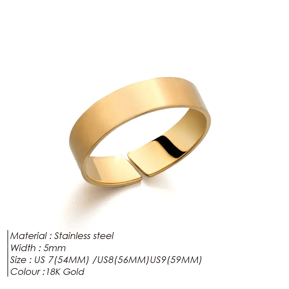 Bague Simple Acier Inoxydable Unisexe Minimaliste Personnalisée | MDN Store