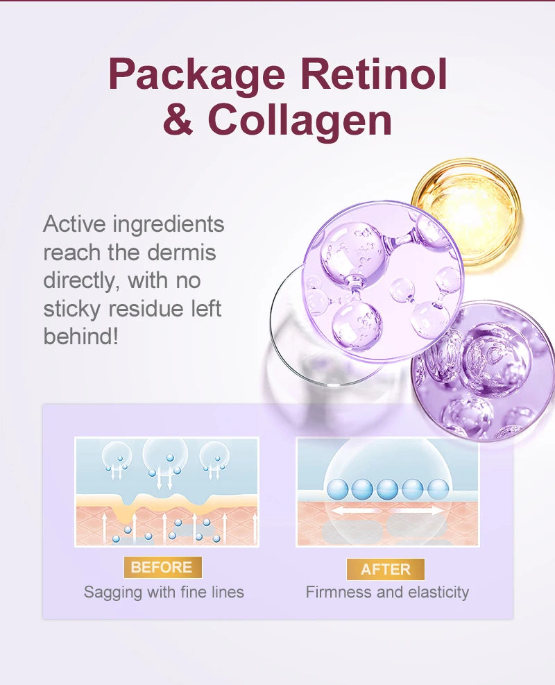 Sérum Visage Rétinol Anti-Rides Collagène Acide Hyaluronique | MDN