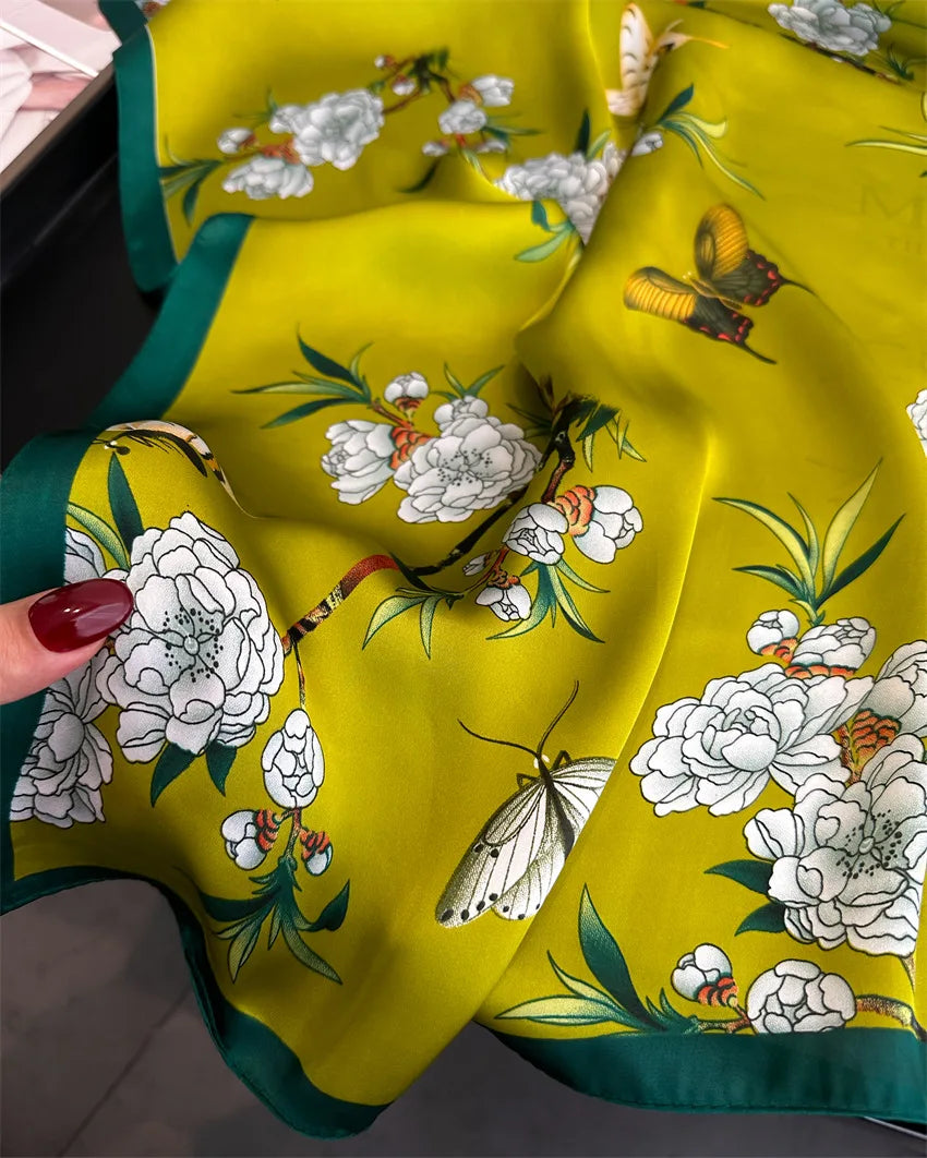 Foulard Carré Soie Pois 70x70cm Femme | MDN Store