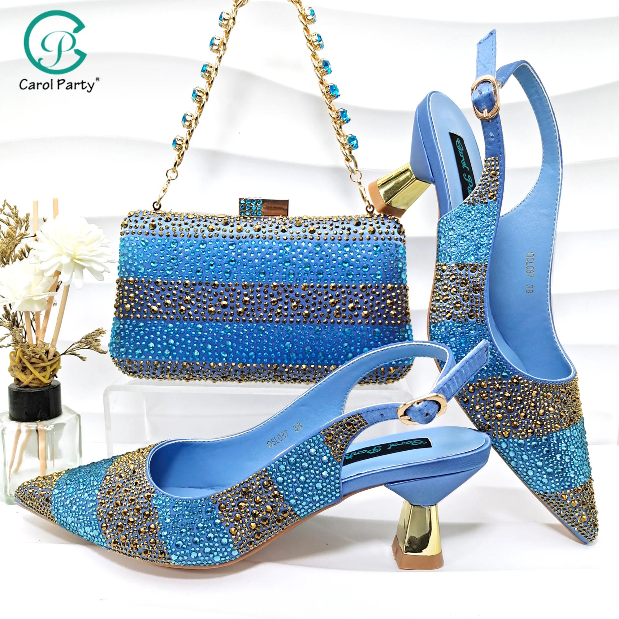 Escarpins Satin Bout Pointu Femme Ensemble Sac Soirée | MDN Store 25