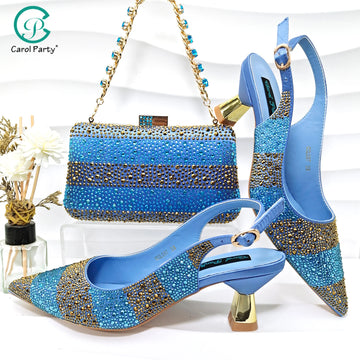 Escarpins Satin Bout Pointu Femme Ensemble Sac Soirée | MDN Store 25