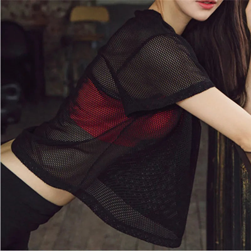 T-Chemise Yoga Femme Mesh Respirant Manches Courtes Fitness | MDN Store