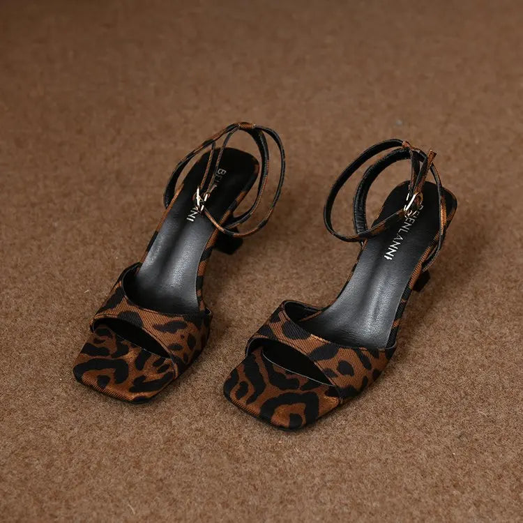 Sandales Talon Fin Femme Soirée Élégant Sangle Boucle Été | MDN Store 25