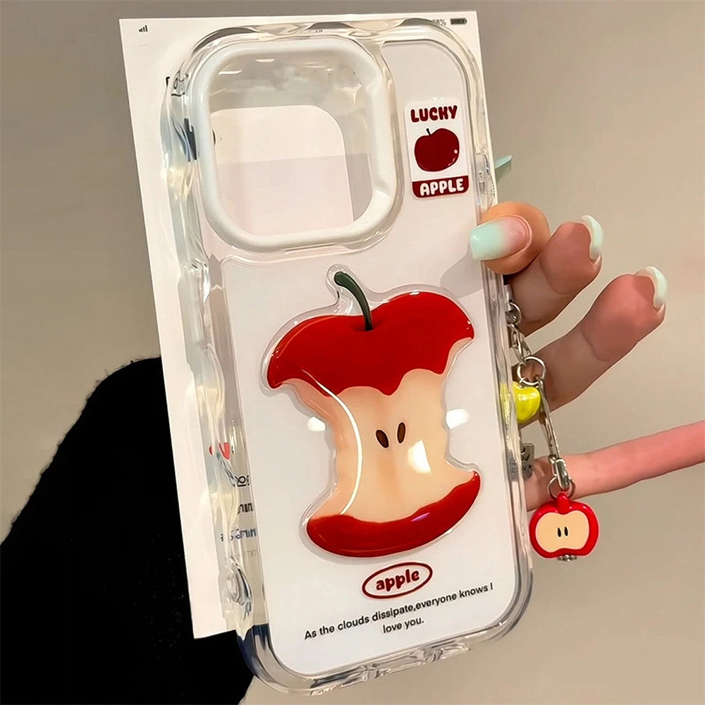 Coque iPhone Pomme Sticker Kawaii - 16 15 14 Pro Max Antichoc | MDN Store