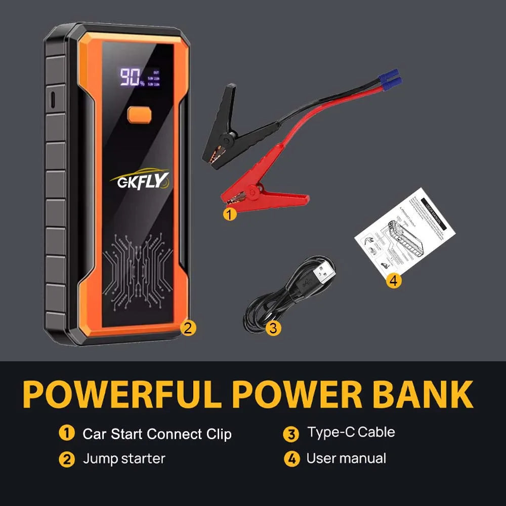Booster Batterie Voiture 4000A 12V Powerbank Démarrage | MDN Store