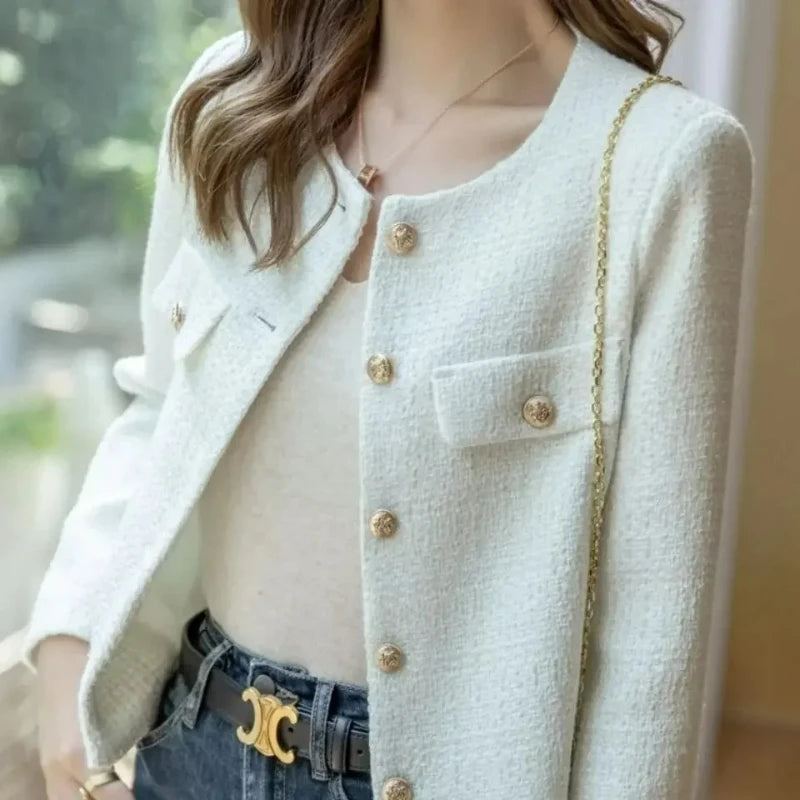 Veste Tweed Courte Boutons Dorés | MDN Store