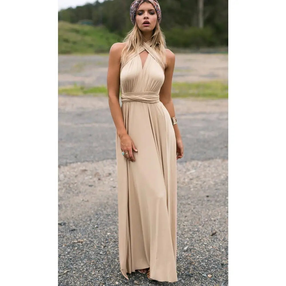 Robe Longue Femme Bandage Multiway Convertible Boho | MDN Store