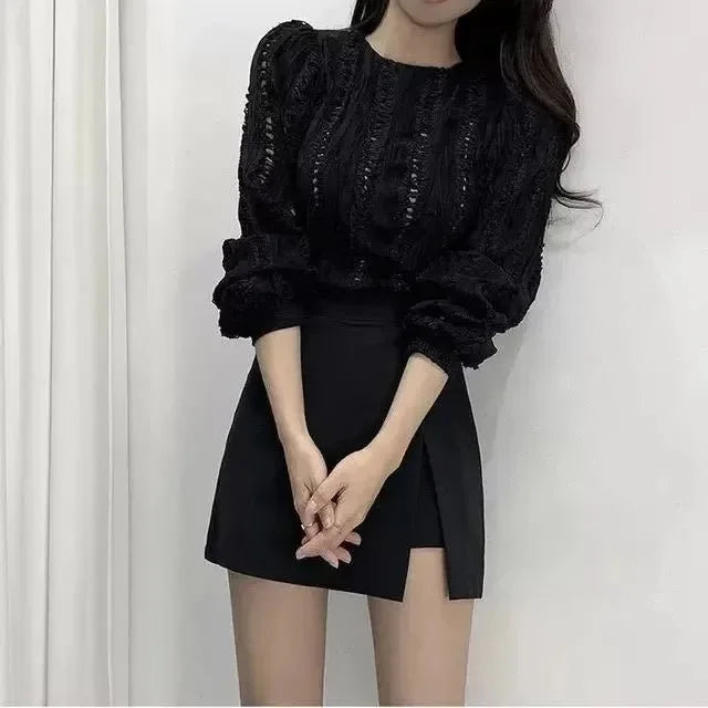 Jupe A-Line Taille Haute Fente Latérale | MDN Store