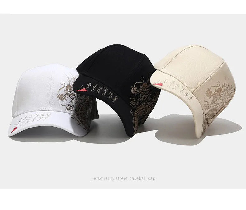 Casquette Baseball Dragon Style Chinois Femme Coton Reglable | MDN Store 25