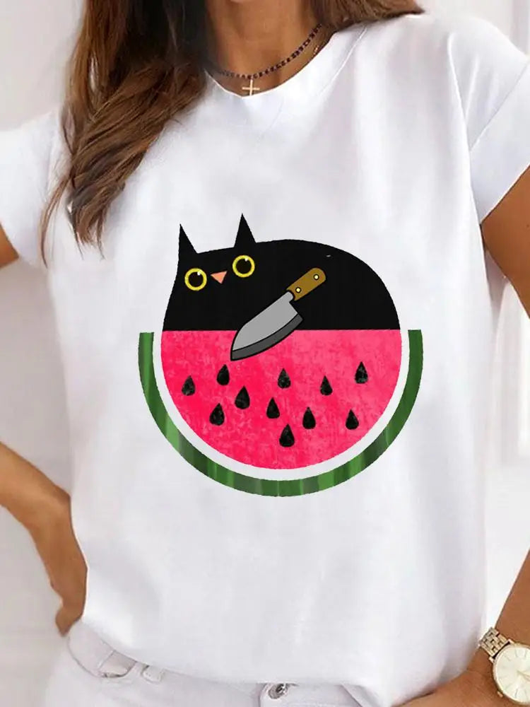 T-Chemise Patte Léopard Chat Chien Femme | MDN Store