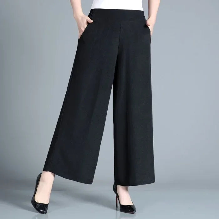 Pantalon Large Soie Glacée Blanc Femme | MDN Store