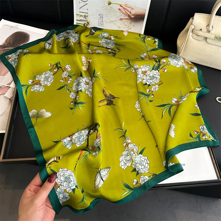 Foulard Carré Soie Pois 70x70cm Femme | MDN Store