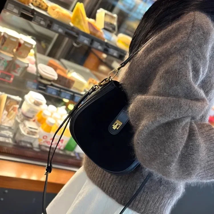 Sac à Main Femme Cuir Véritable Daim Luxe Grande Capacité - MDN