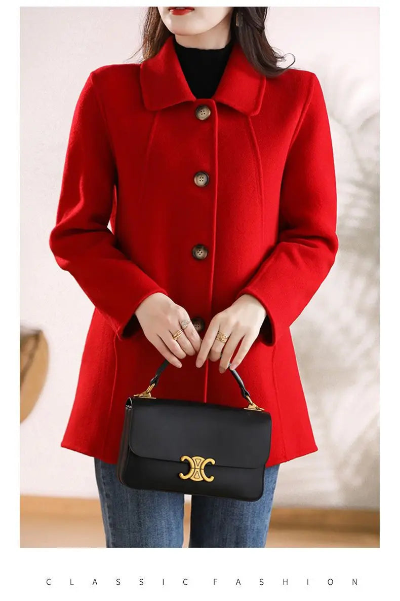 Veste Laine Femme Automne Hiver Slim Élégante | MDN Store