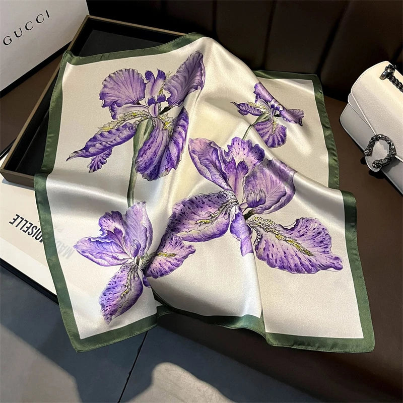 Foulard Carré Soie Naturelle 100% 53cm Femme | MDN Store