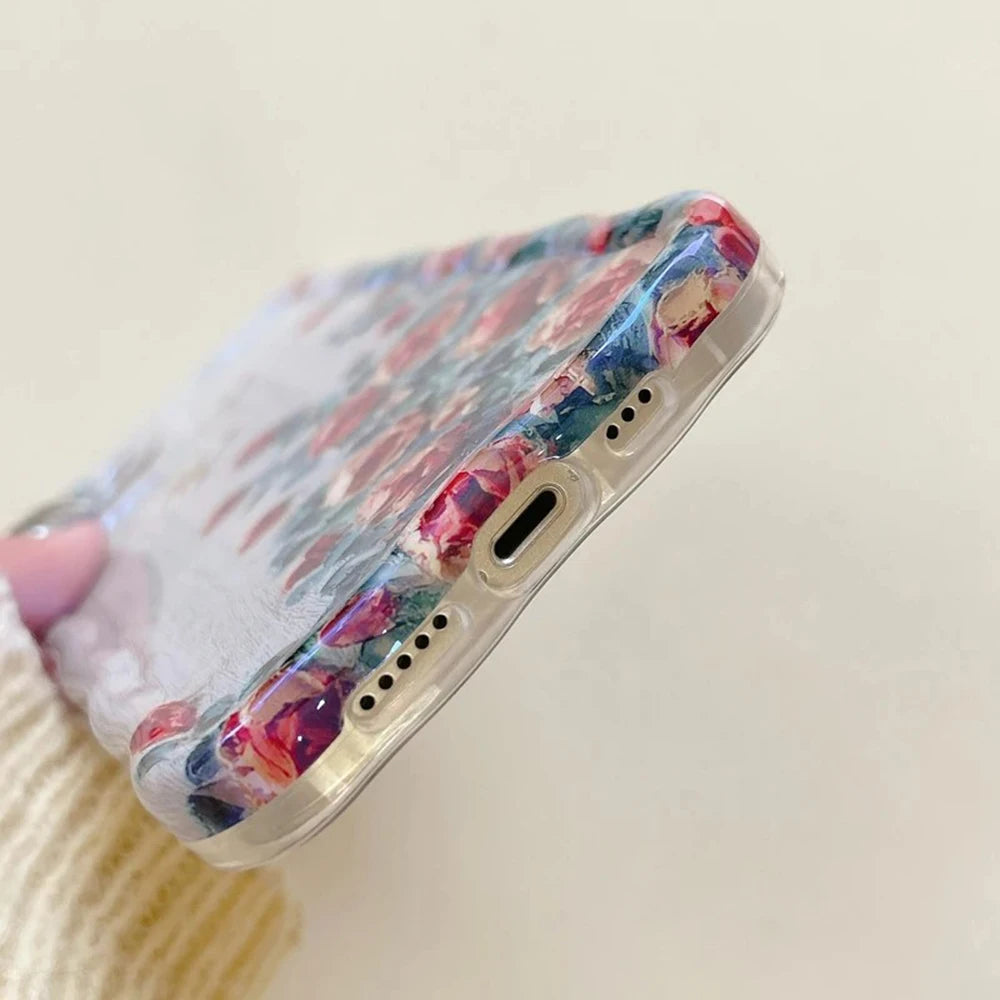 Coque iPhone Peinture Fleurs Rétro - 16 15 14 13 12 Pro Max | MDN Store