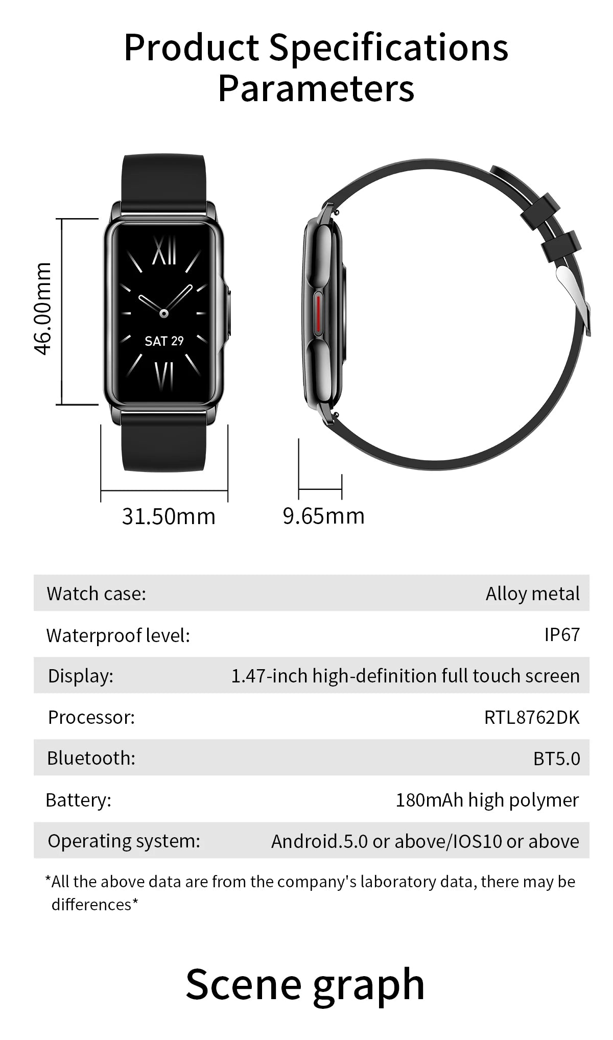 Bracelet Connecté Sport Cardiofréquencemètre SpO2 | MDN Store