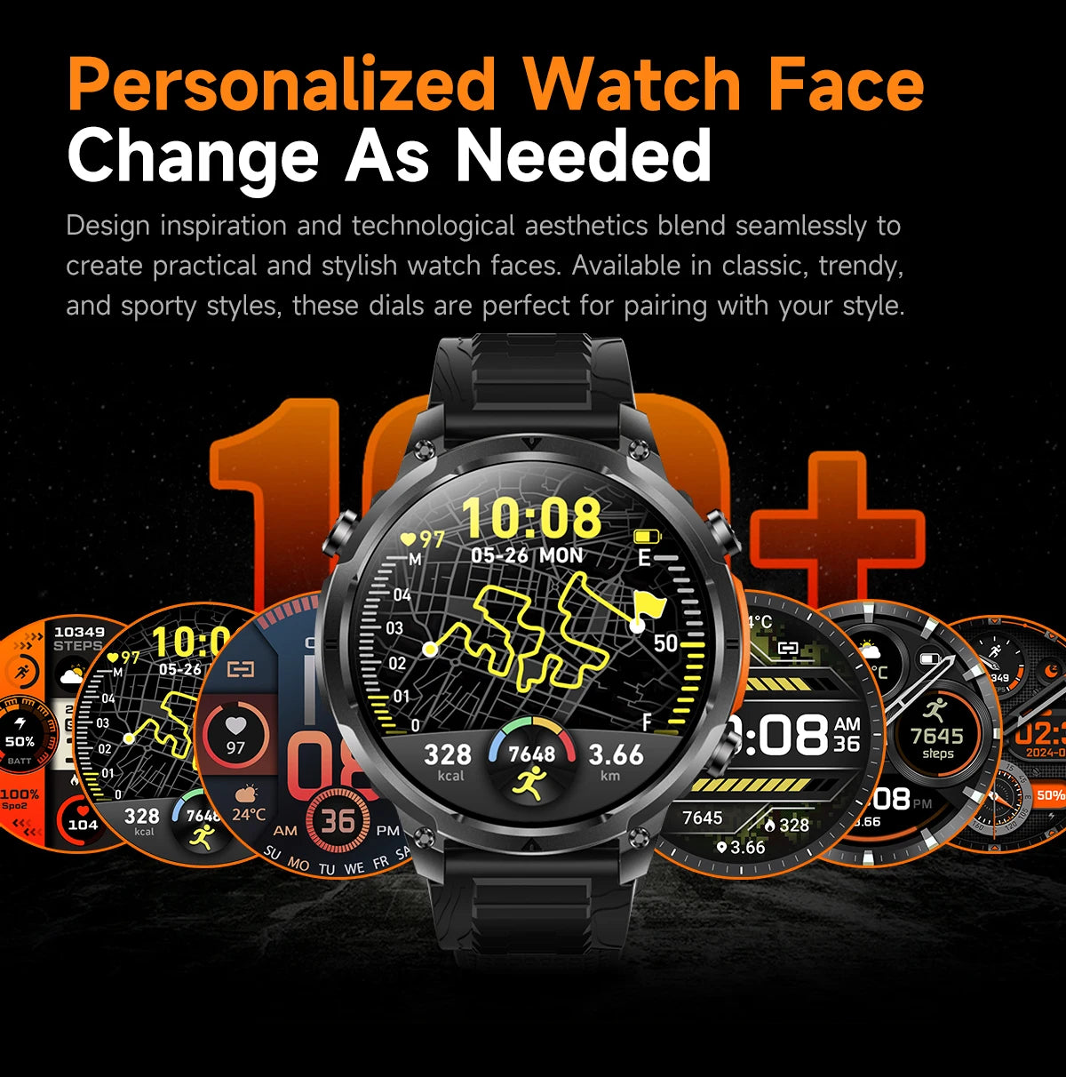 Montre GPS Militaire 1.7" 720mAh Lampe LED IP68 | MDN Store