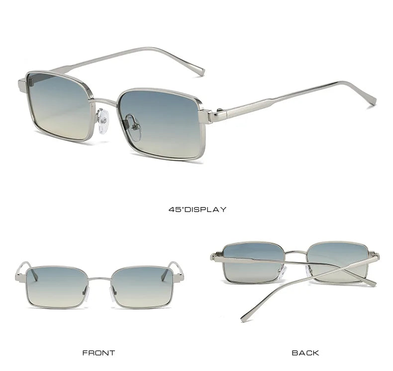 Lunettes Soleil Rectangle Y2K Alliage | MDN
