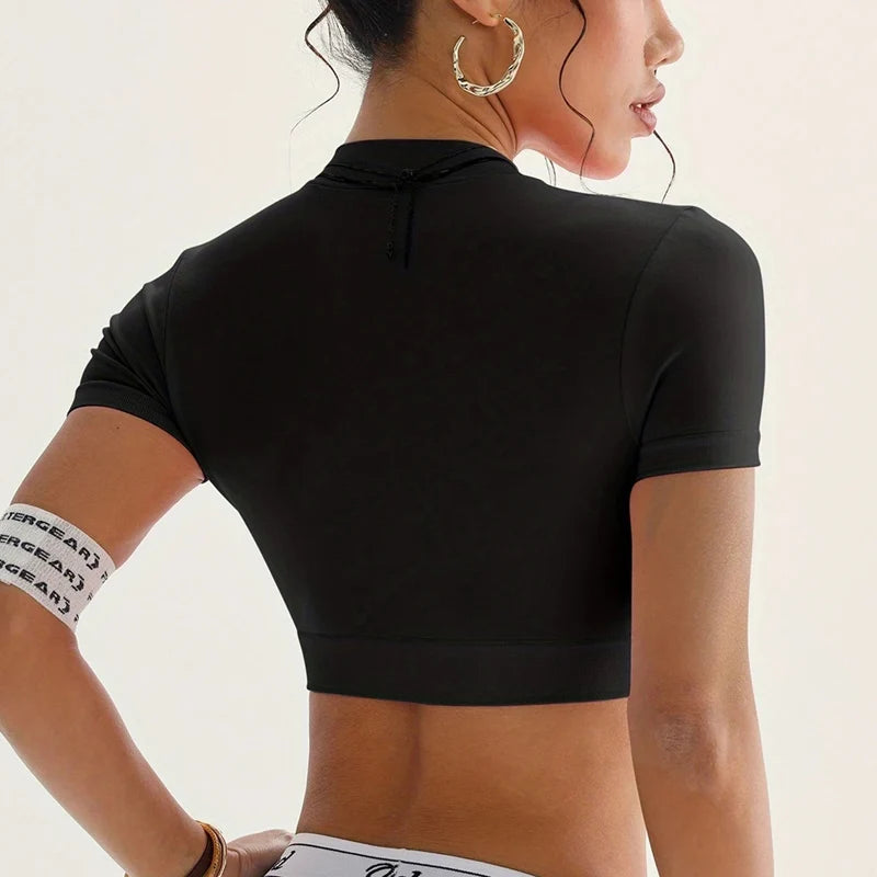 Crop Top Sport Femme Sans Couture Yoga Fitness Gym | MDN Store