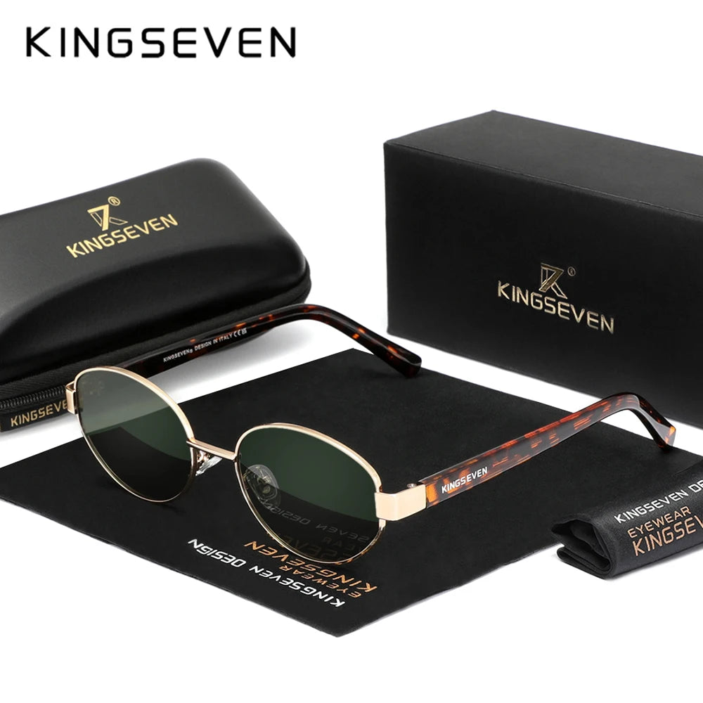 KINGSEVEN Lunettes de Soleil Rétro Ovale Polarisées UV400 Femme Luxe | MDN Store 25