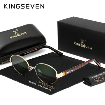 KINGSEVEN Lunettes de Soleil Rétro Ovale Polarisées UV400 Femme Luxe | MDN Store 25