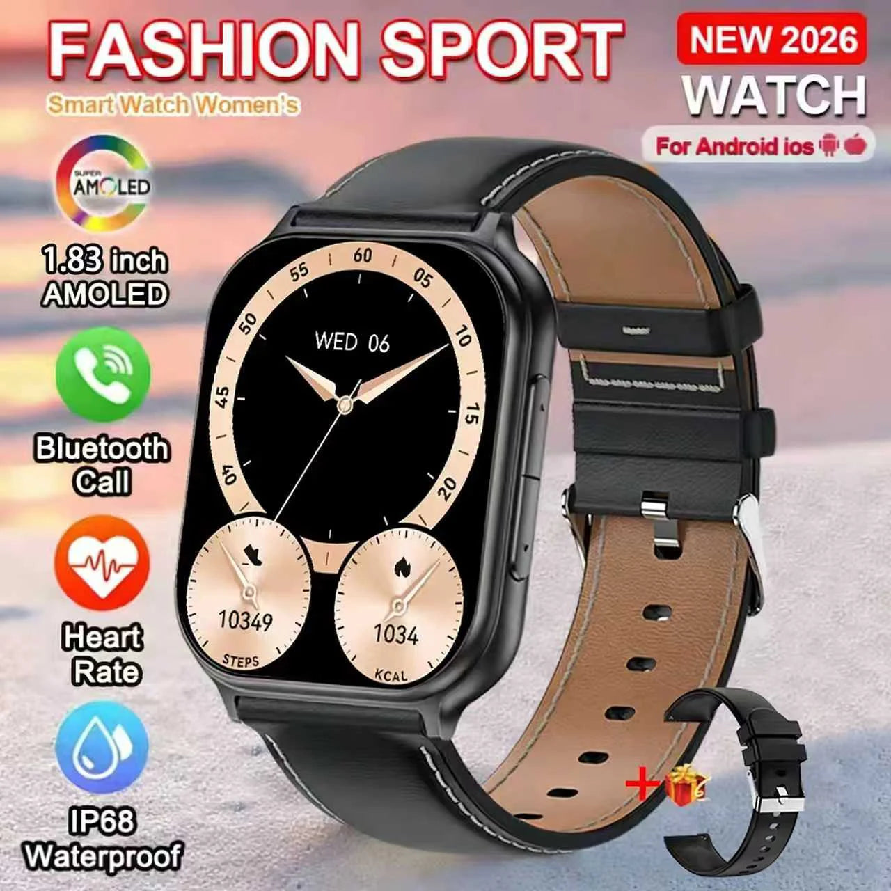 Montre Connectée GPS 1.83" Acier 700mAh IP68 | MDN