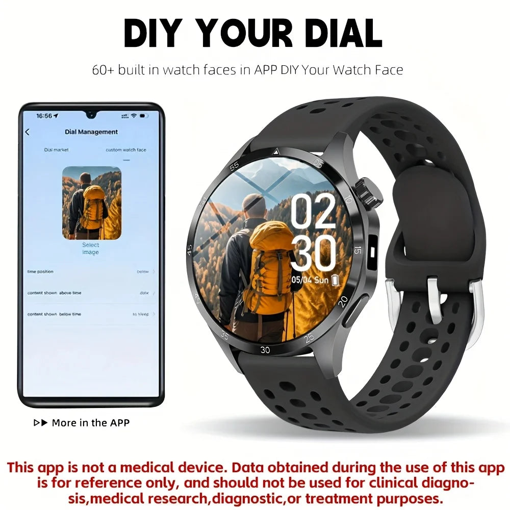 Montre Connectee Ecran Tactile 1.5 Pouce Bluetooth 5.3 Notifications Meteo | MDN Store 25