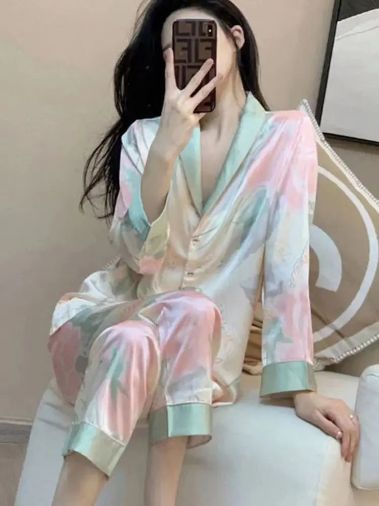 Pyjama Satin Soie 2 Pièces | MDN Store
