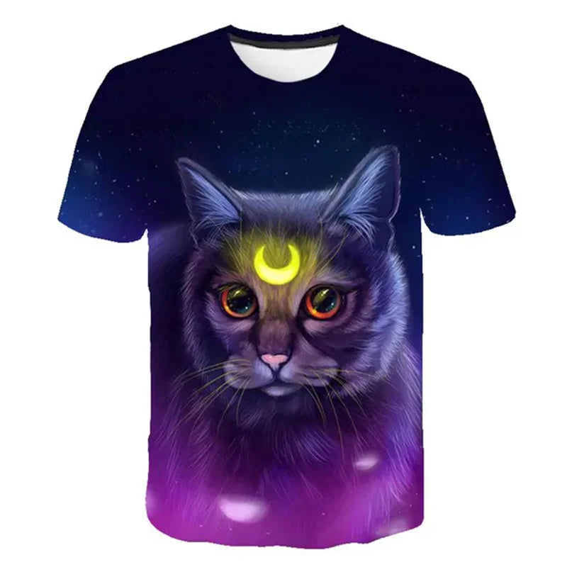 T-Chemise Chat Mystérieux 3D Ample Femme | MDN Store