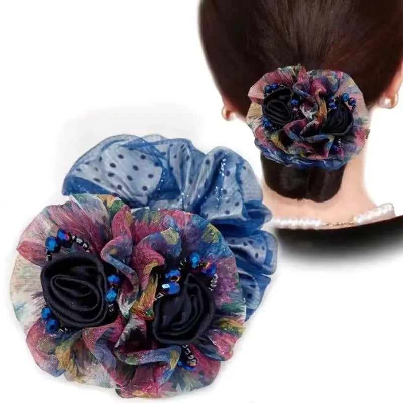 Bandeau Cheveux Fleur Maille Élégant | MDN