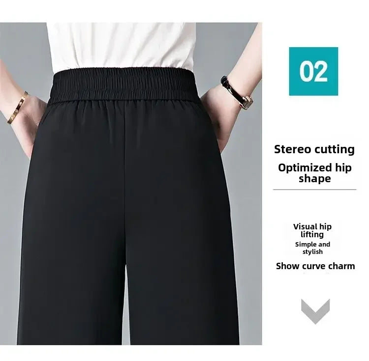 Pantalon Large Soie Glacée Blanc Femme | MDN Store