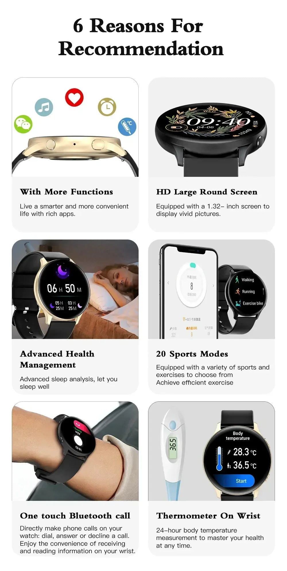 Montre Connectée Acier 1.32" Appels Bluetooth | MDN Store