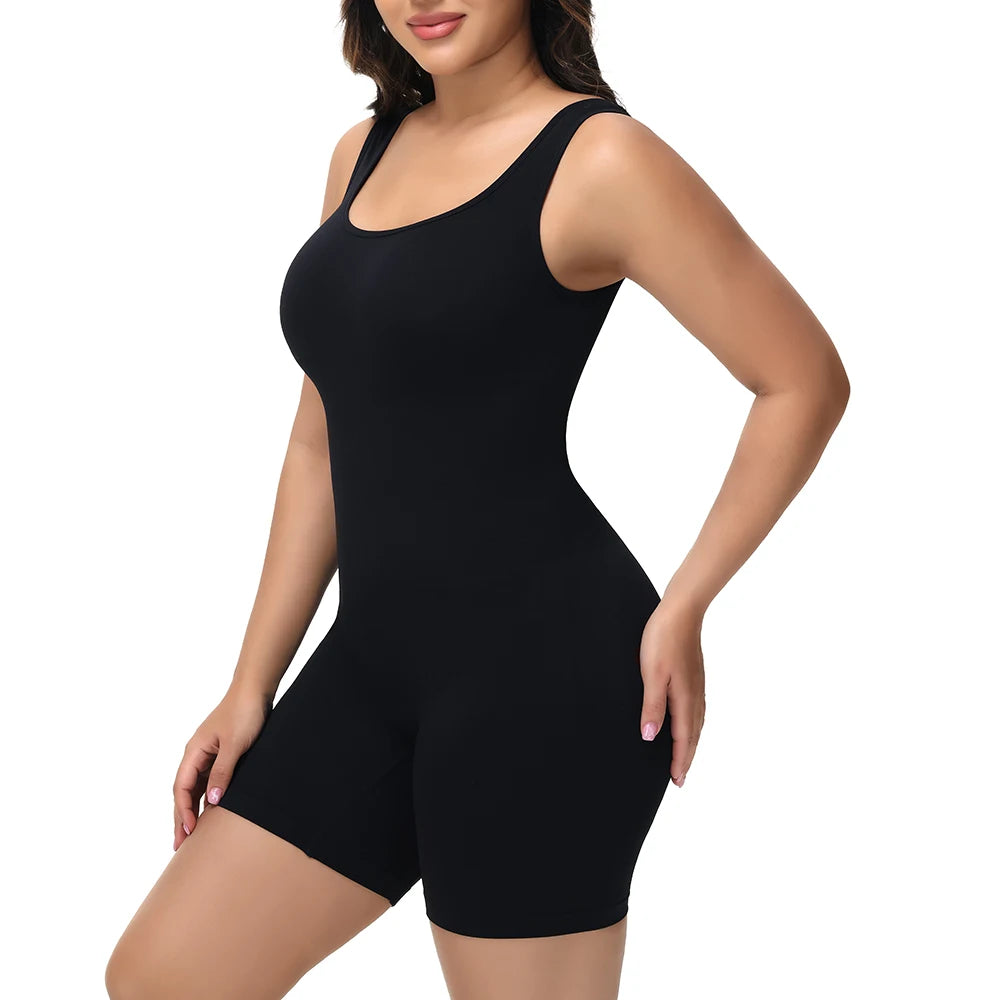 Body Gainant Bretelles Larges Shorty Femme - Gaine Complète Ventre Plat Confortable | MDN